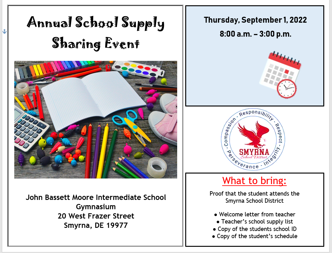  School Supply Sharing Event